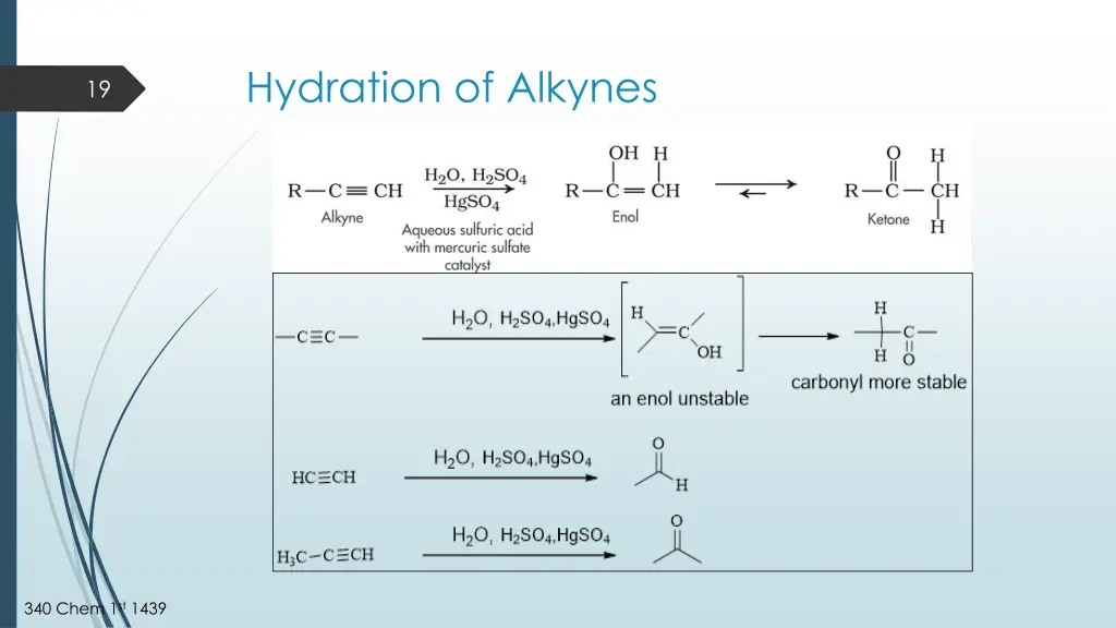 hydration of alkynes