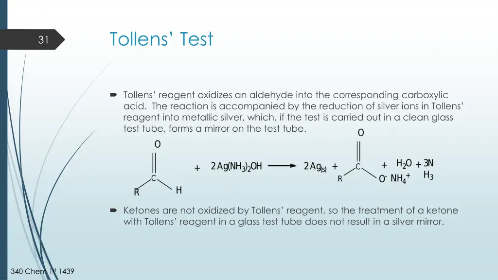 tollens test