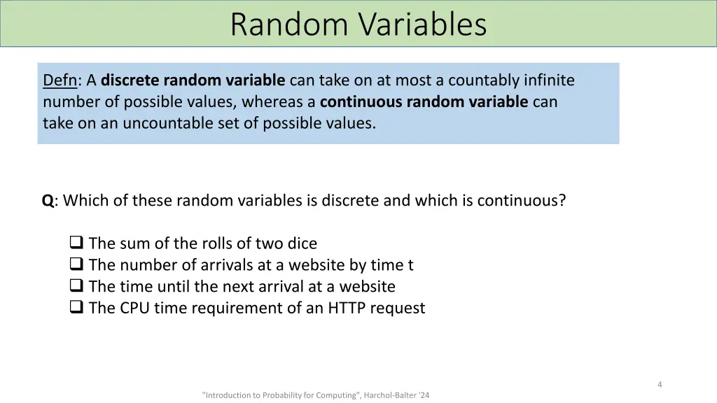 random variables 2