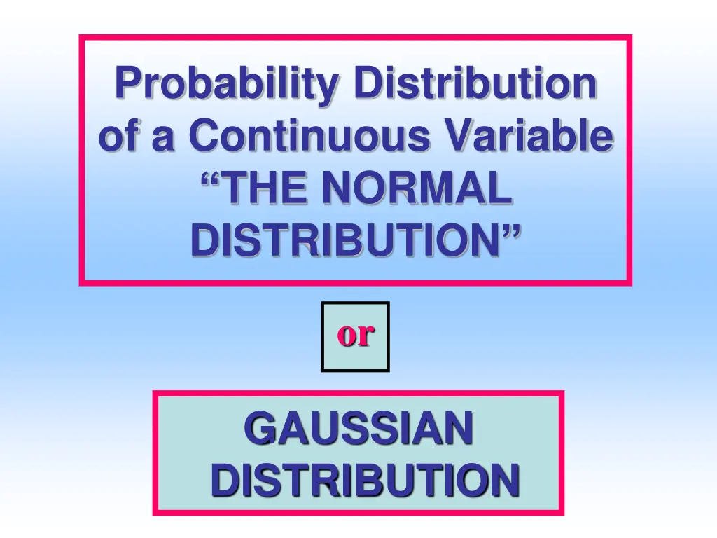 probability distribution of a continuous variable