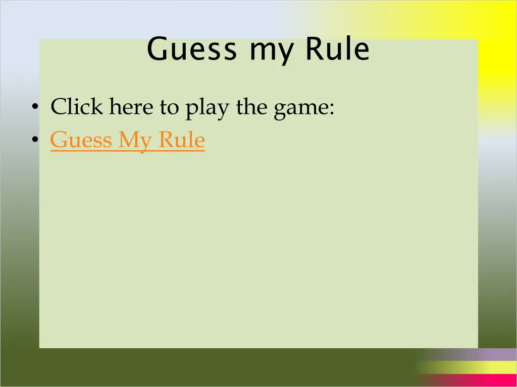 guess my rule