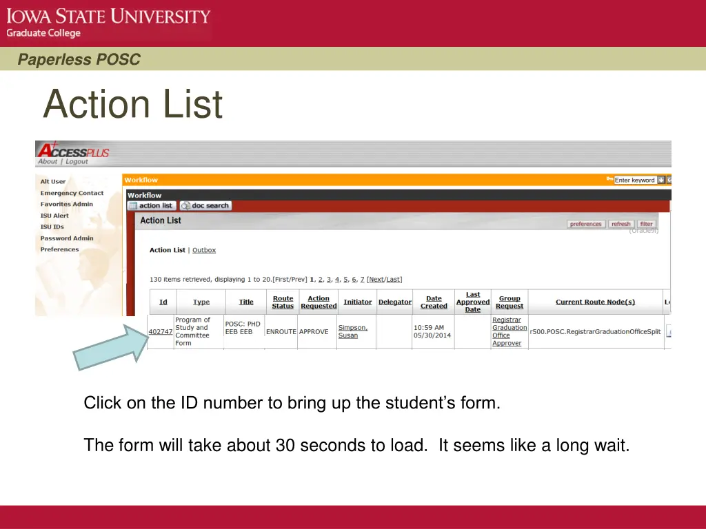 paperless posc action list