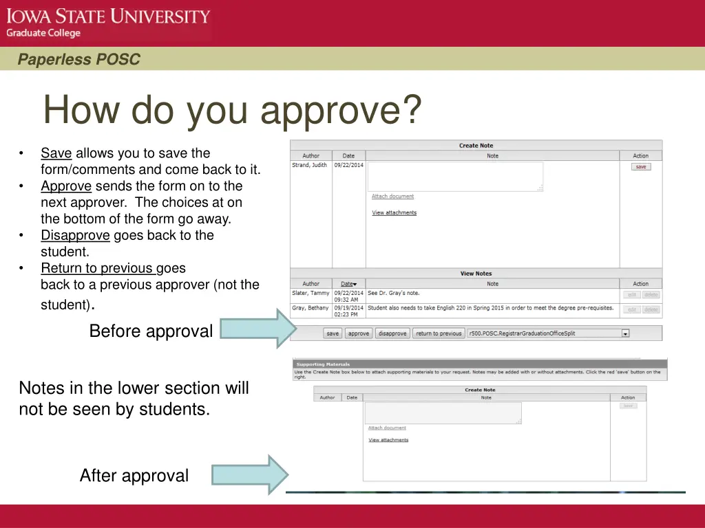 paperless posc how do you approve