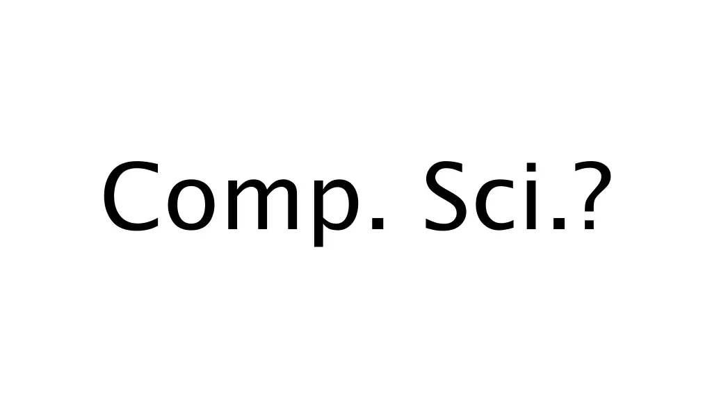 comp sci