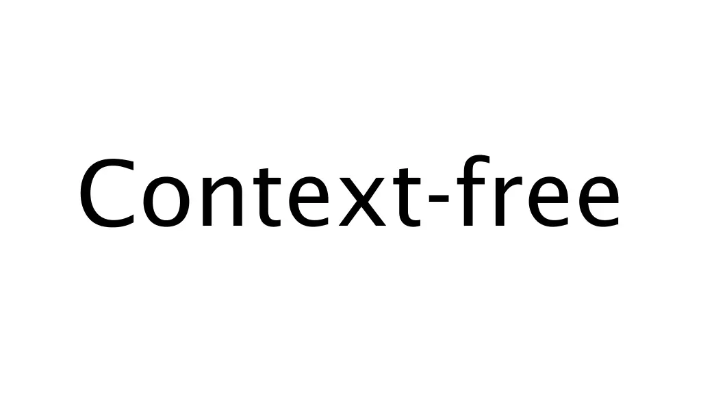context free