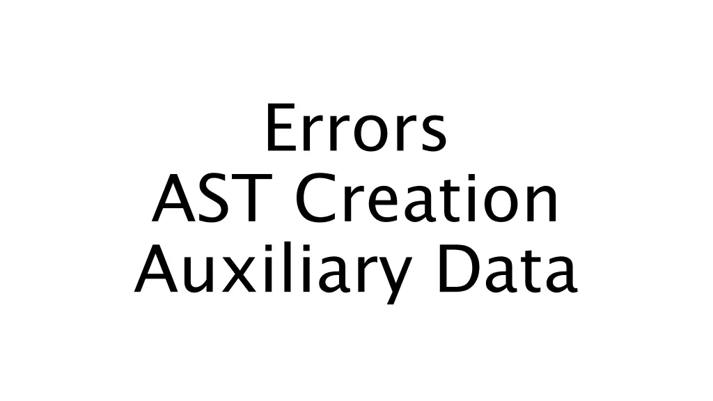errors