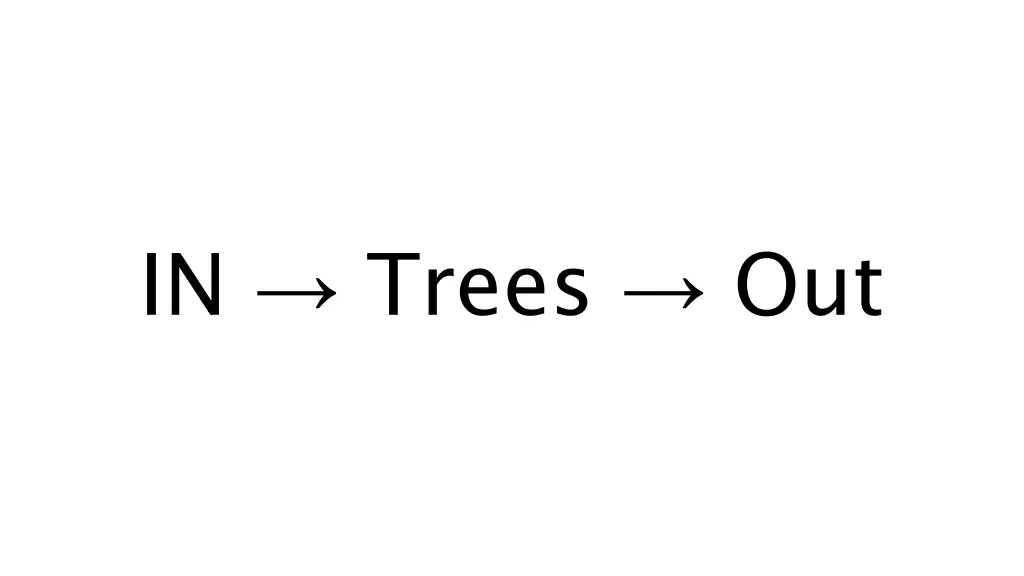 in trees out