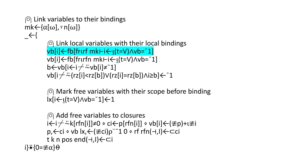link variables to their bindings mk n link local 1