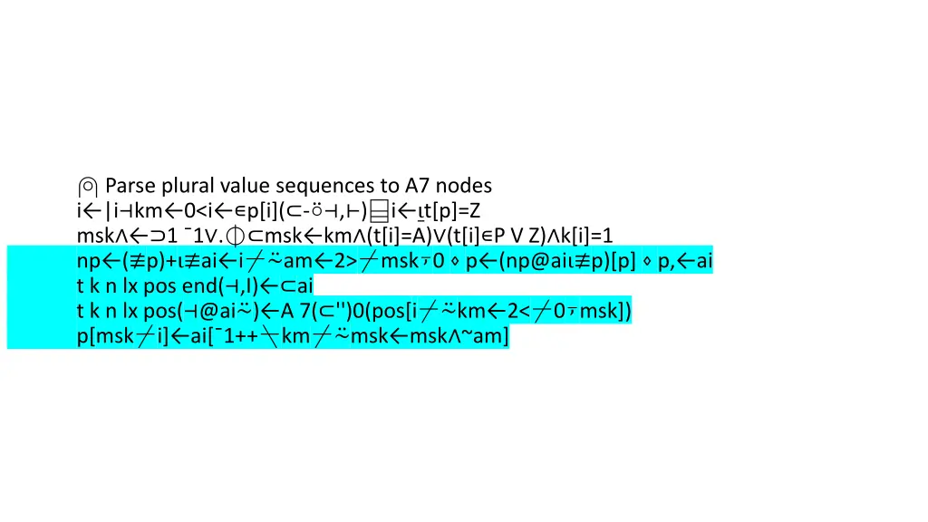 parse plural value sequences to a7 nodes 3