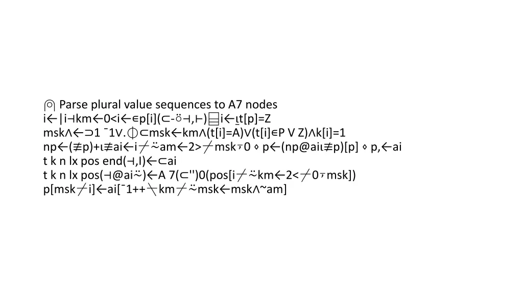 parse plural value sequences to a7 nodes