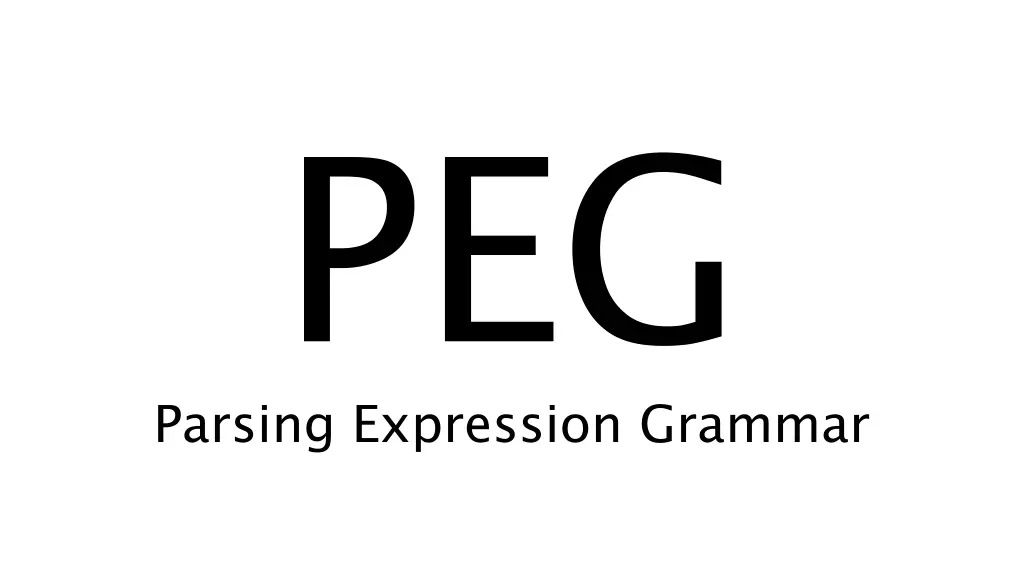 parsing expression grammar