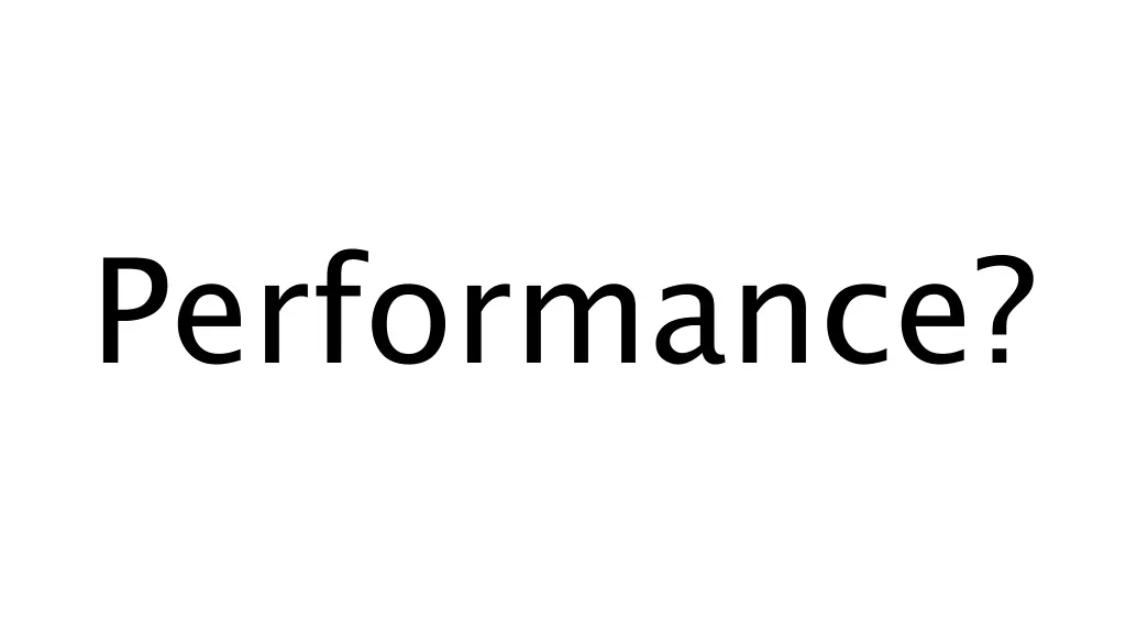 performance