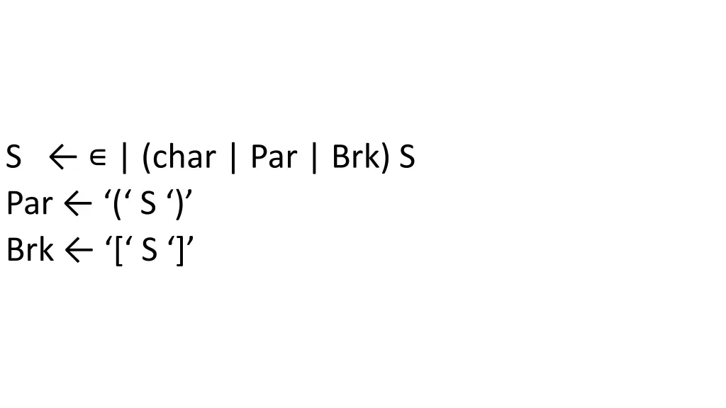 s char par brk s par s brk s