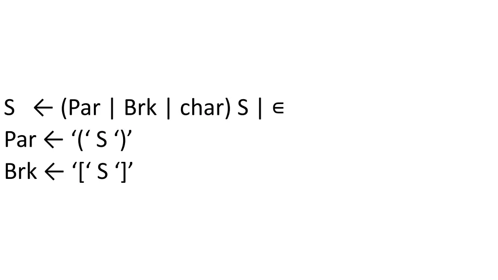 s par brk char s par s brk s 1