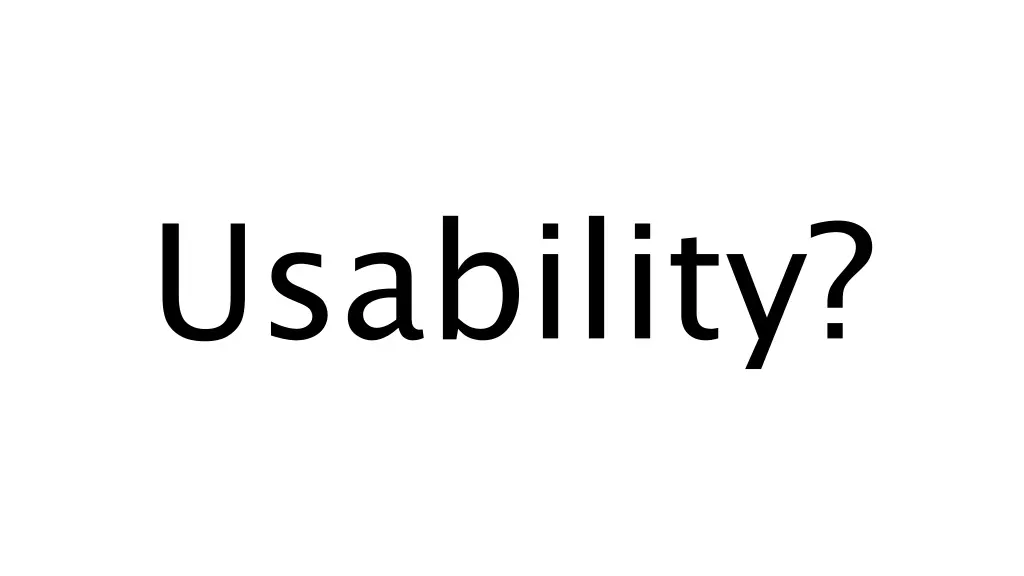 usability