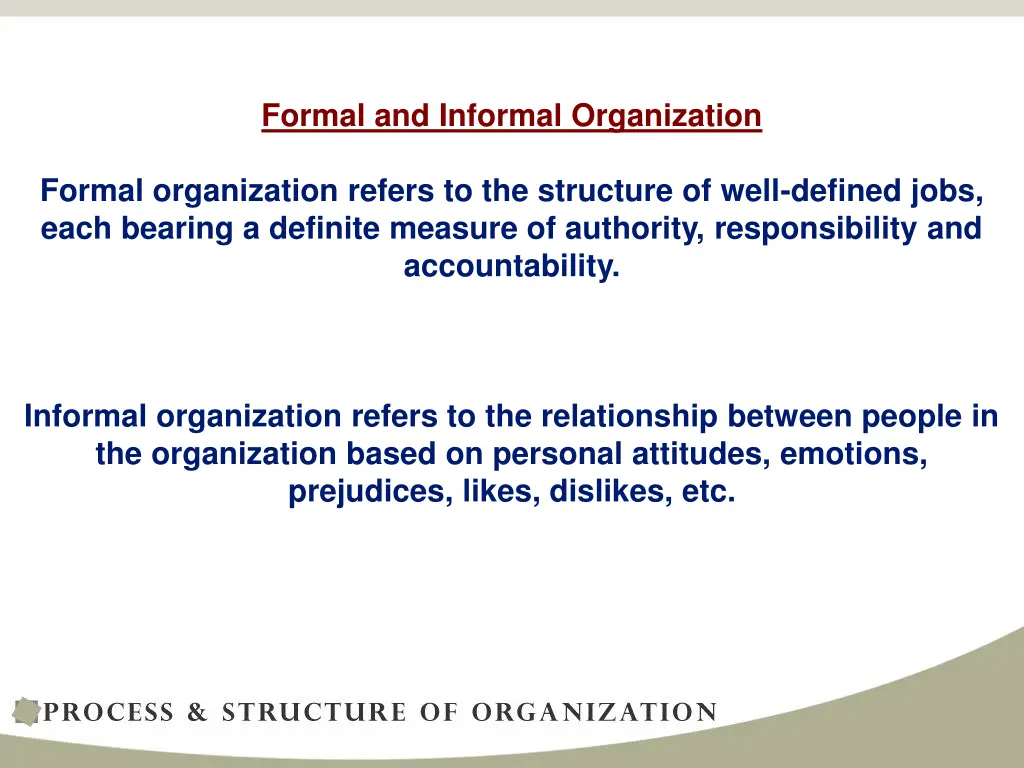formal and informal organization
