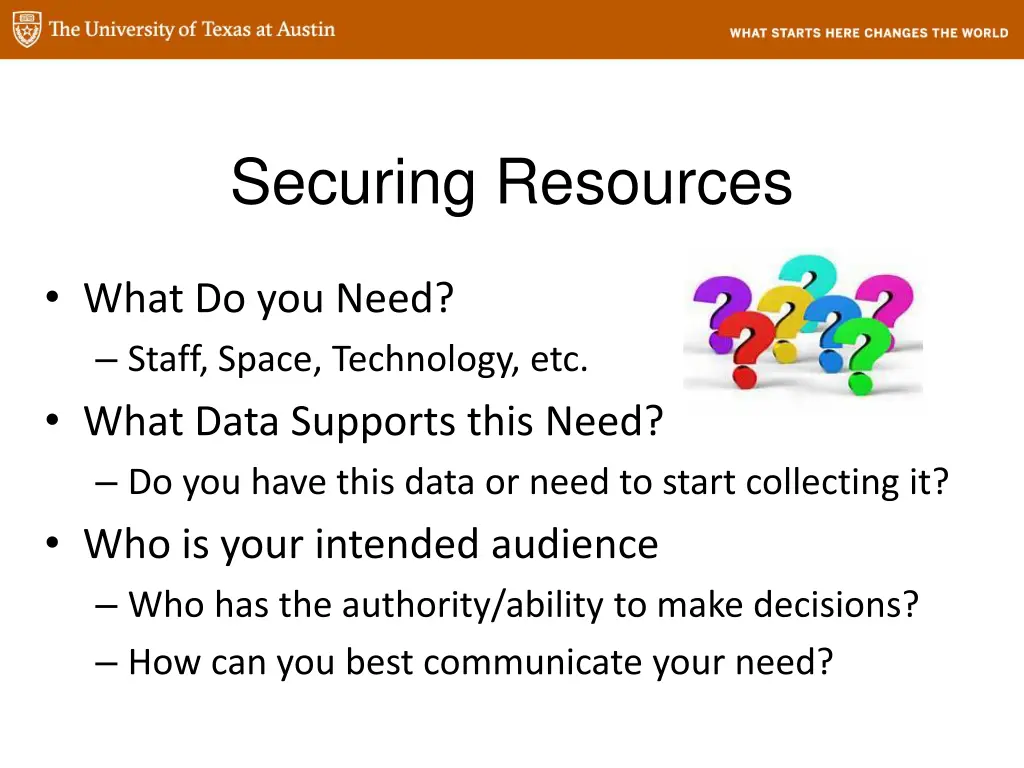 securing resources
