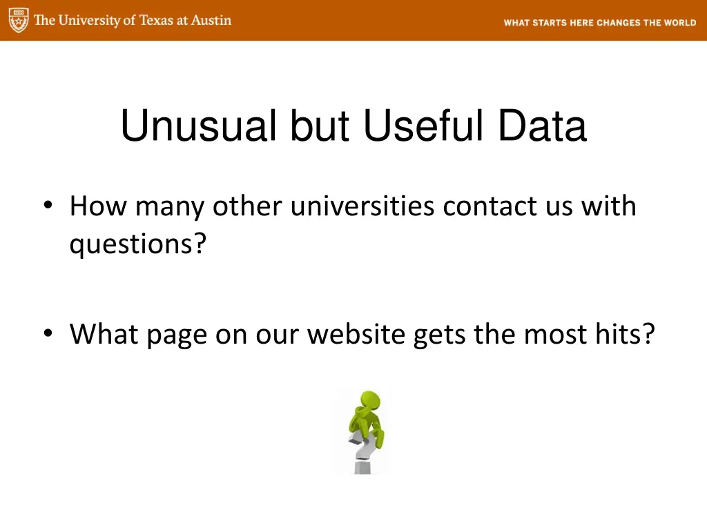 unusual but useful data