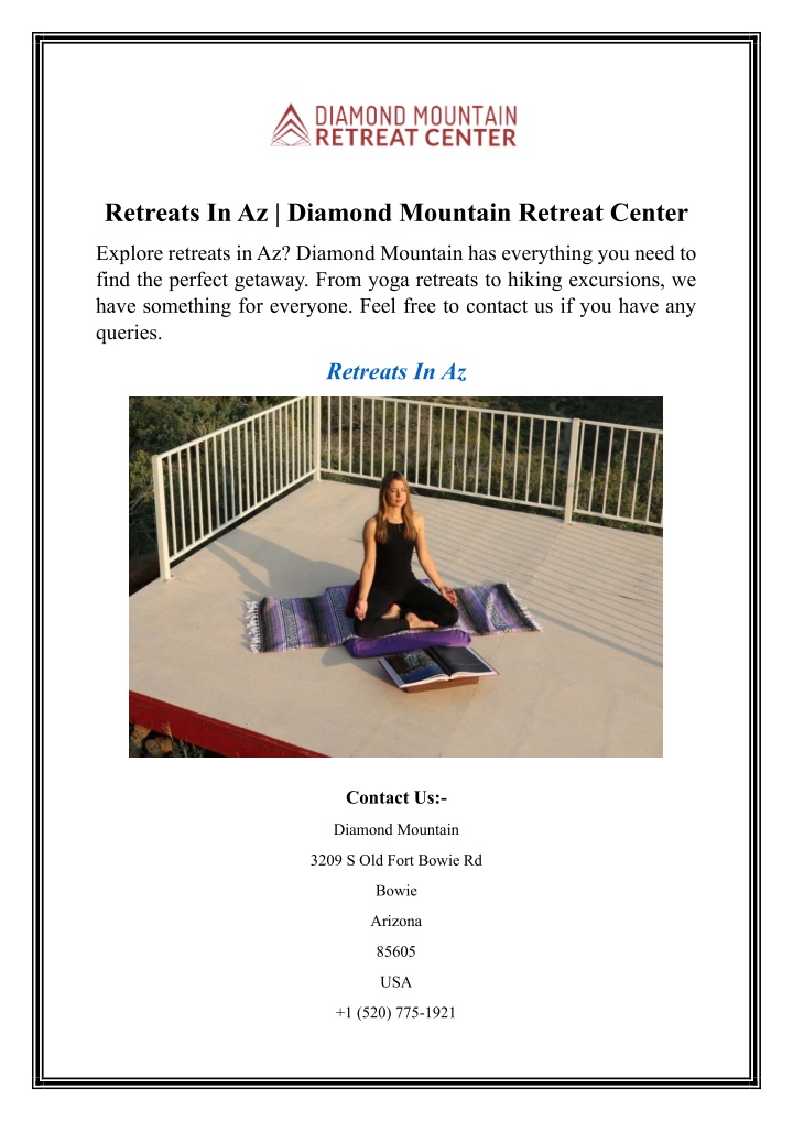 retreats in az diamond mountain retreat center