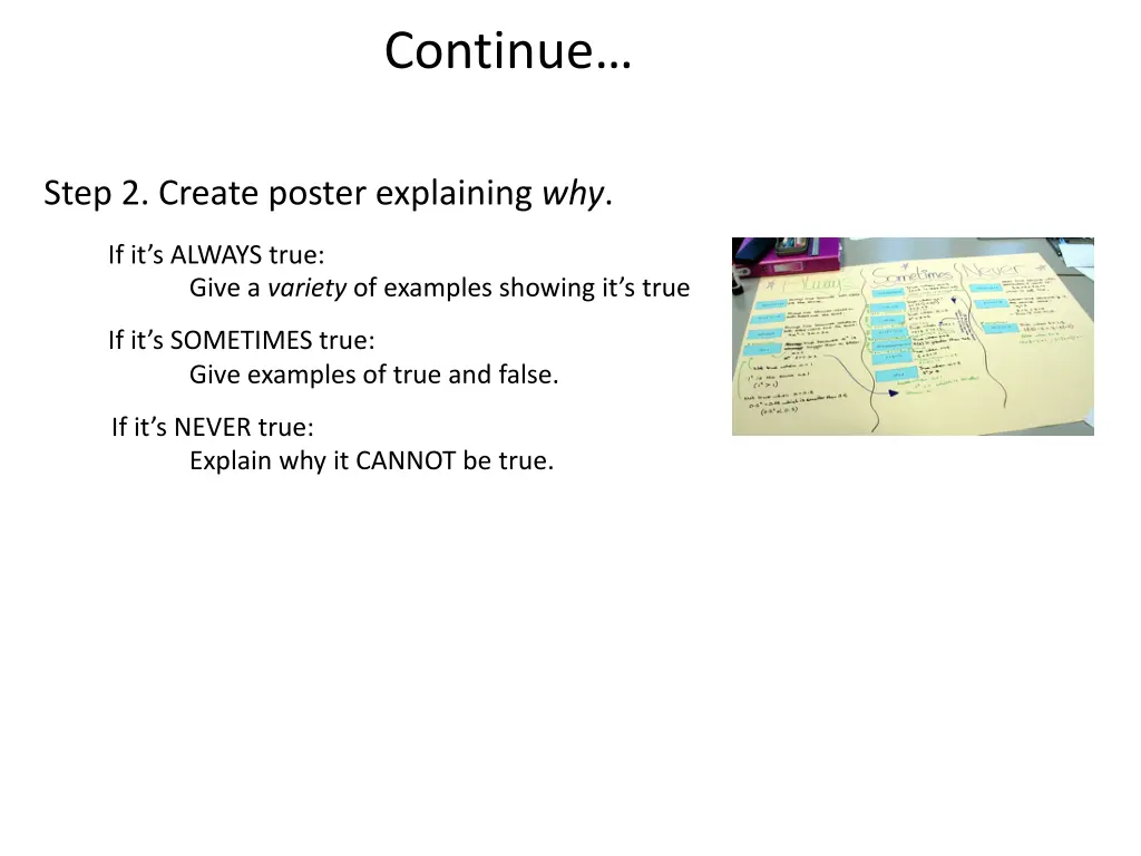 continue
