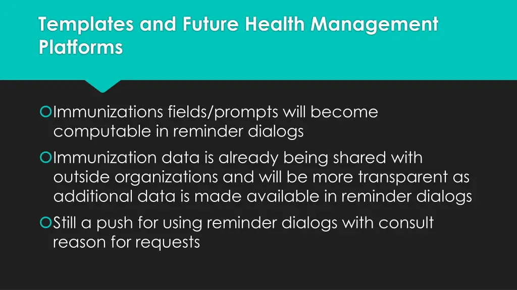 templates and future health management platforms