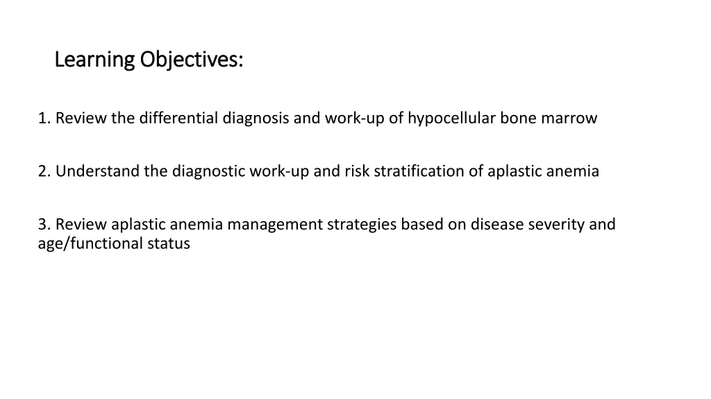 learning learning objectives objectives