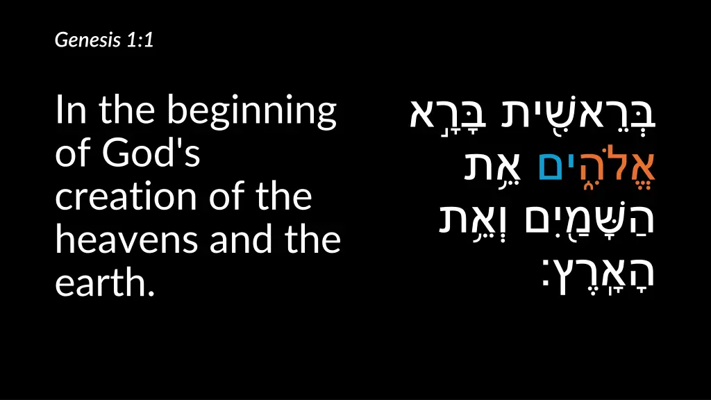 genesis 1 1