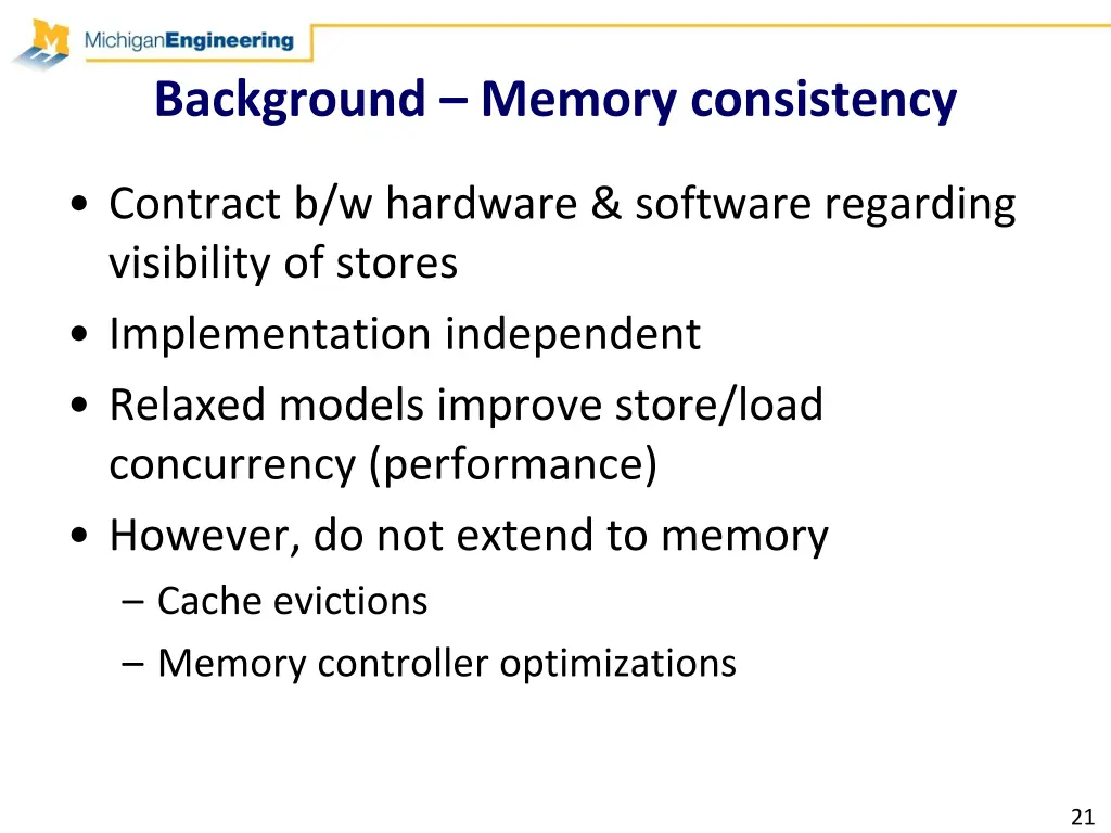 background memory consistency 1