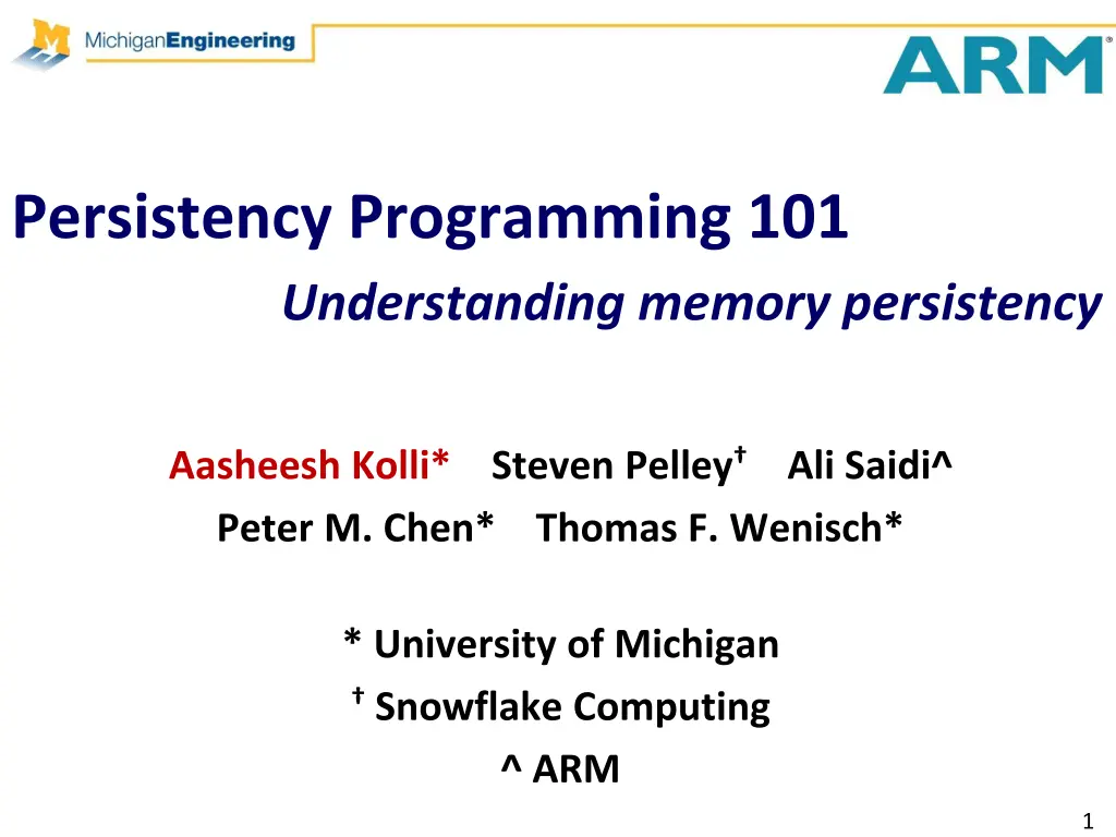 persistency programming 101 understanding memory