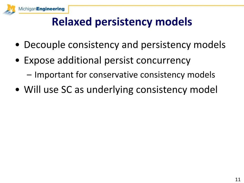 relaxed persistency models