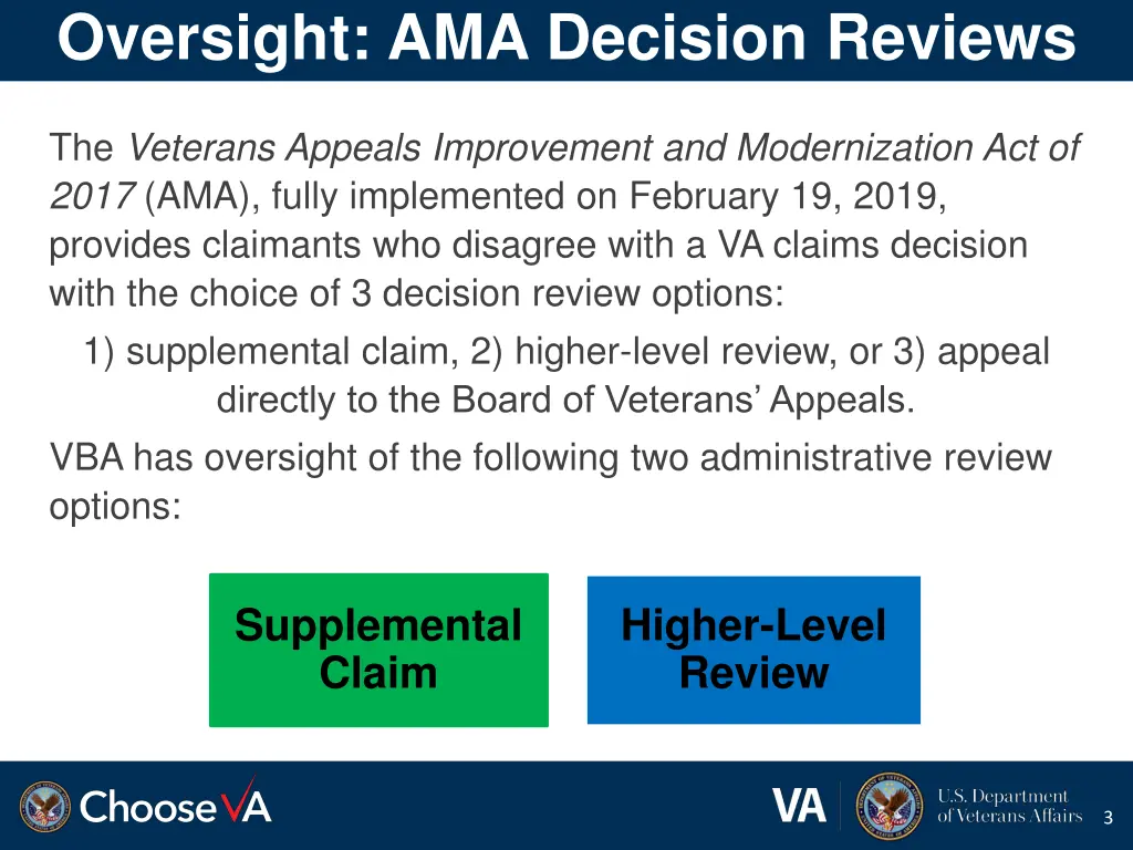 oversight ama decision reviews