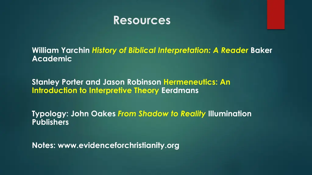 resources