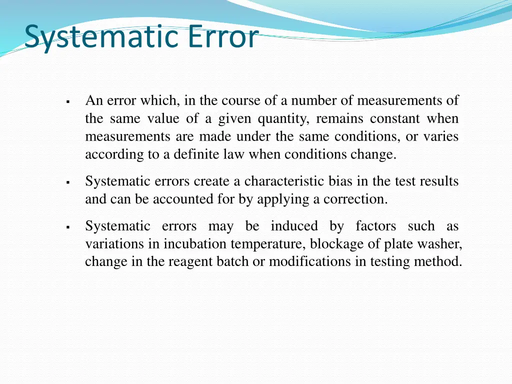 systematic error