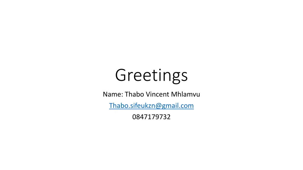 greetings