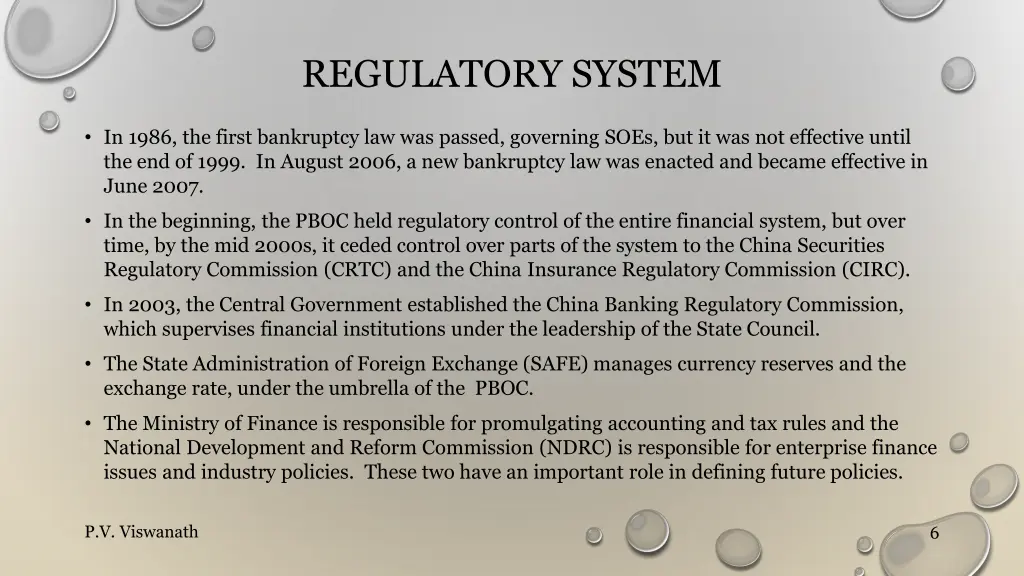 regulatory system