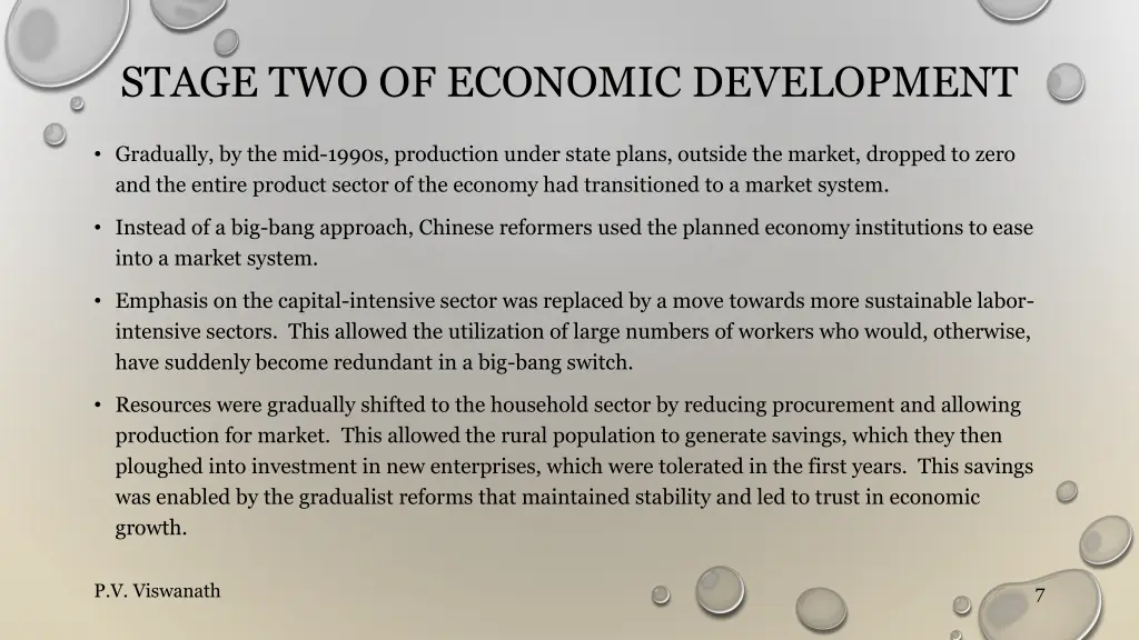 stage two of economic development