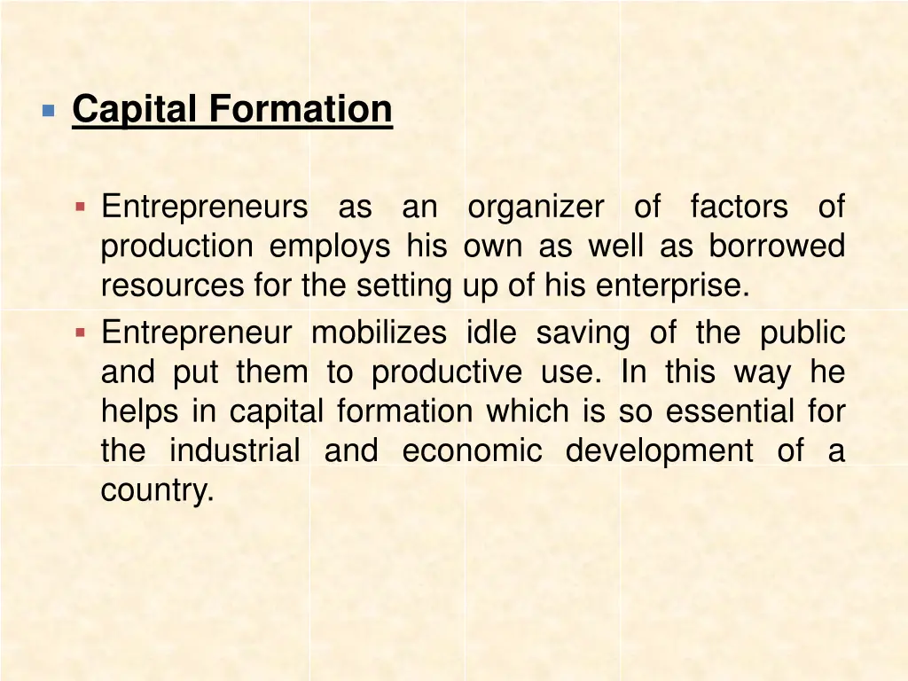 capital formation