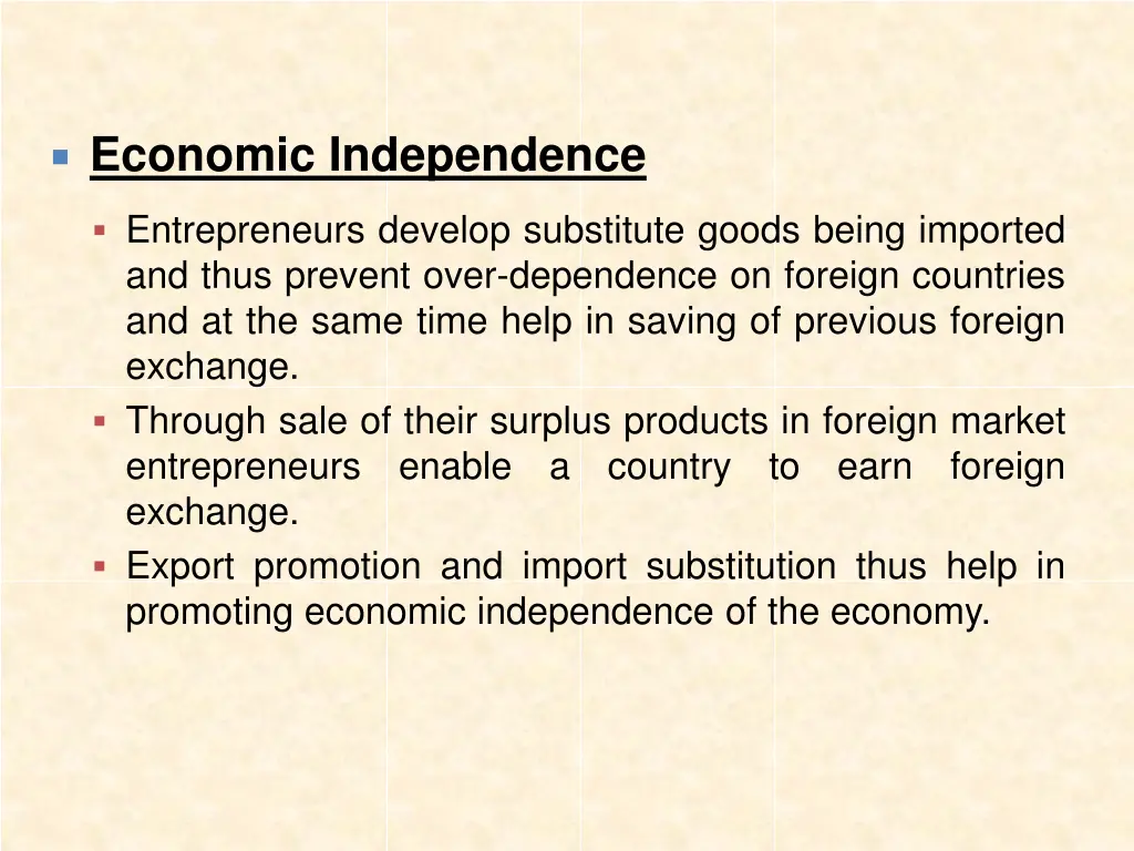 economic independence