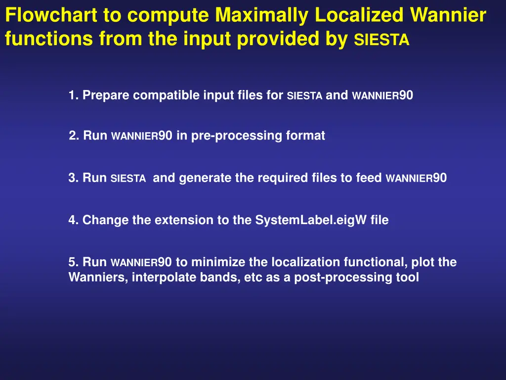 flowchart to compute maximally localized wannier