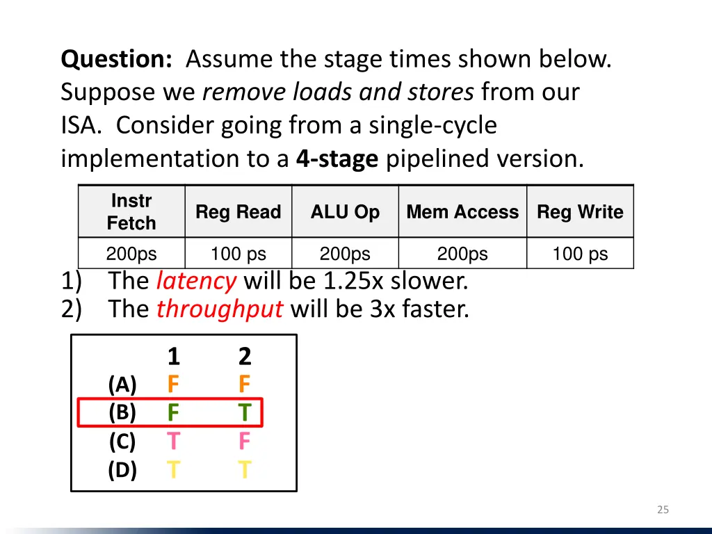 question assume the stage times shown below 2