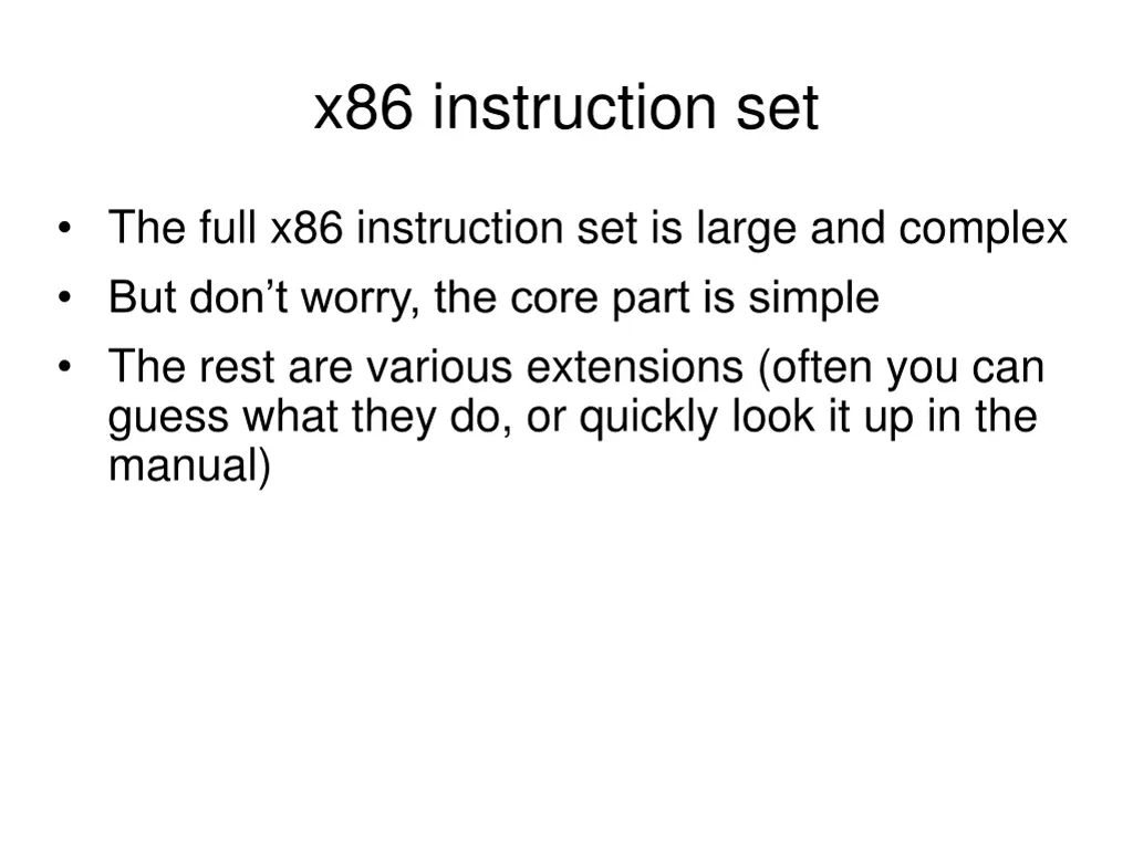 x86 instruction set