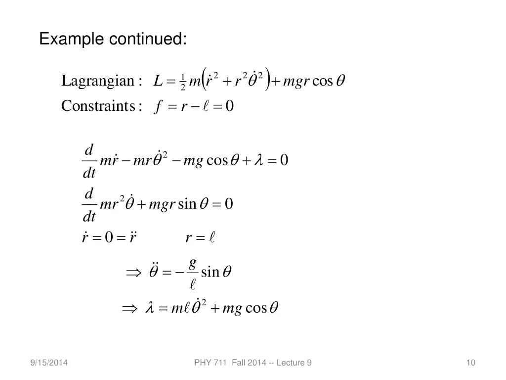 example continued