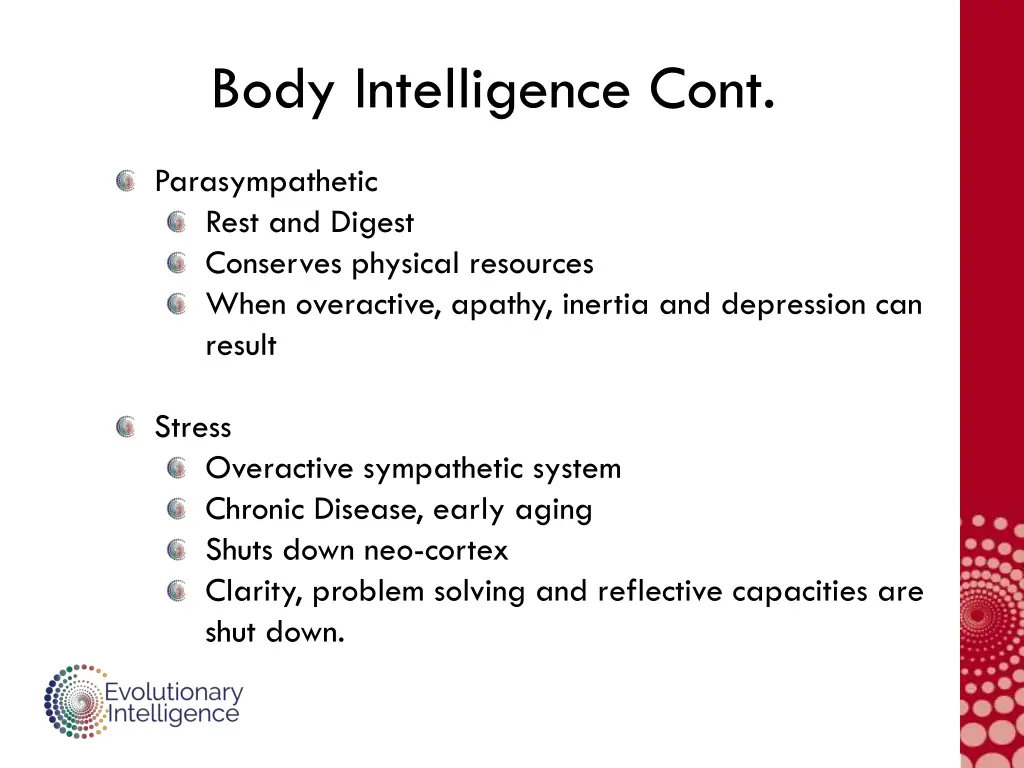 body intelligence cont