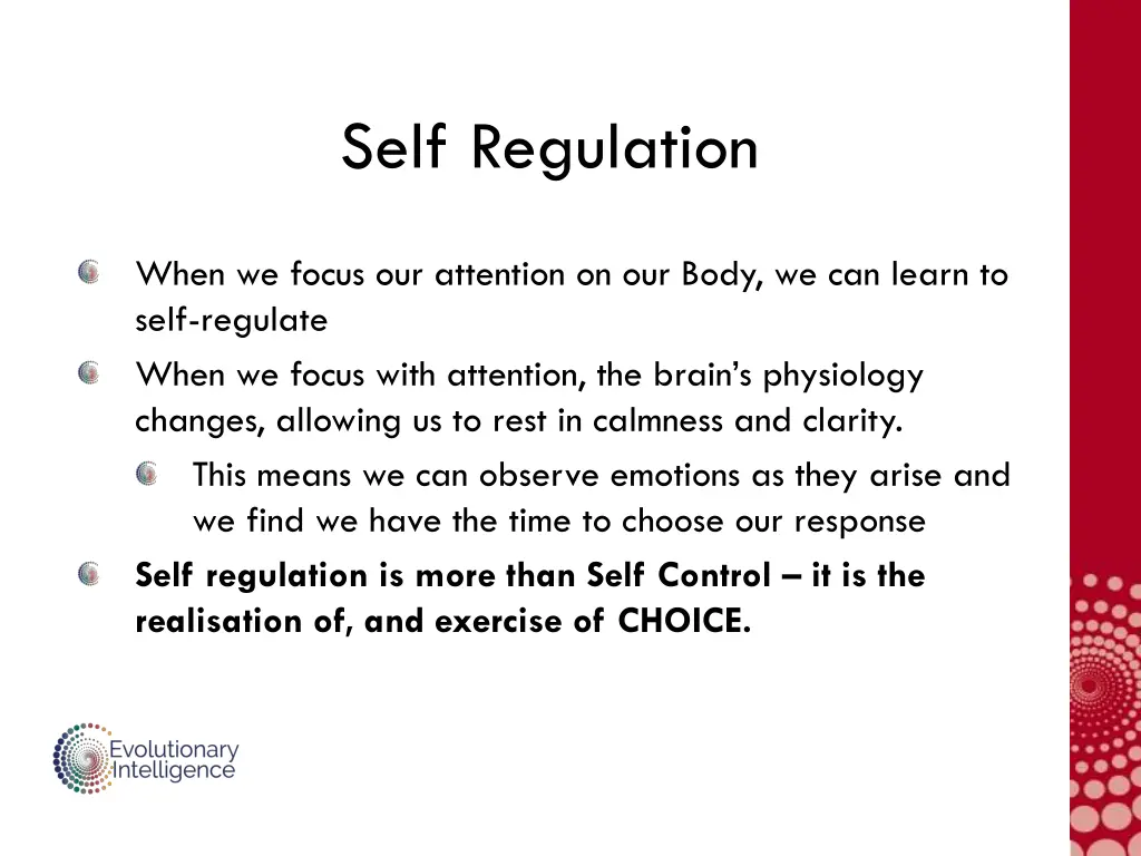 self regulation