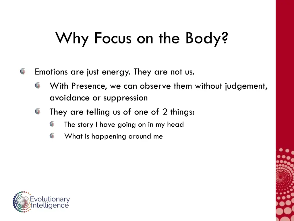why focus on the body 1