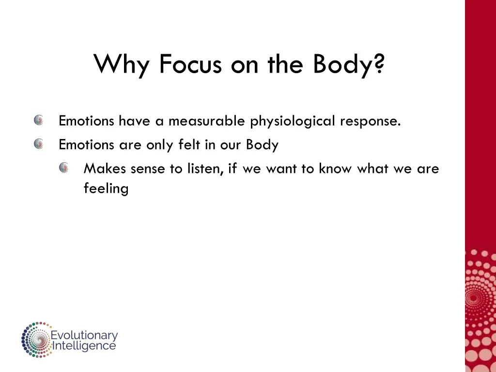 why focus on the body