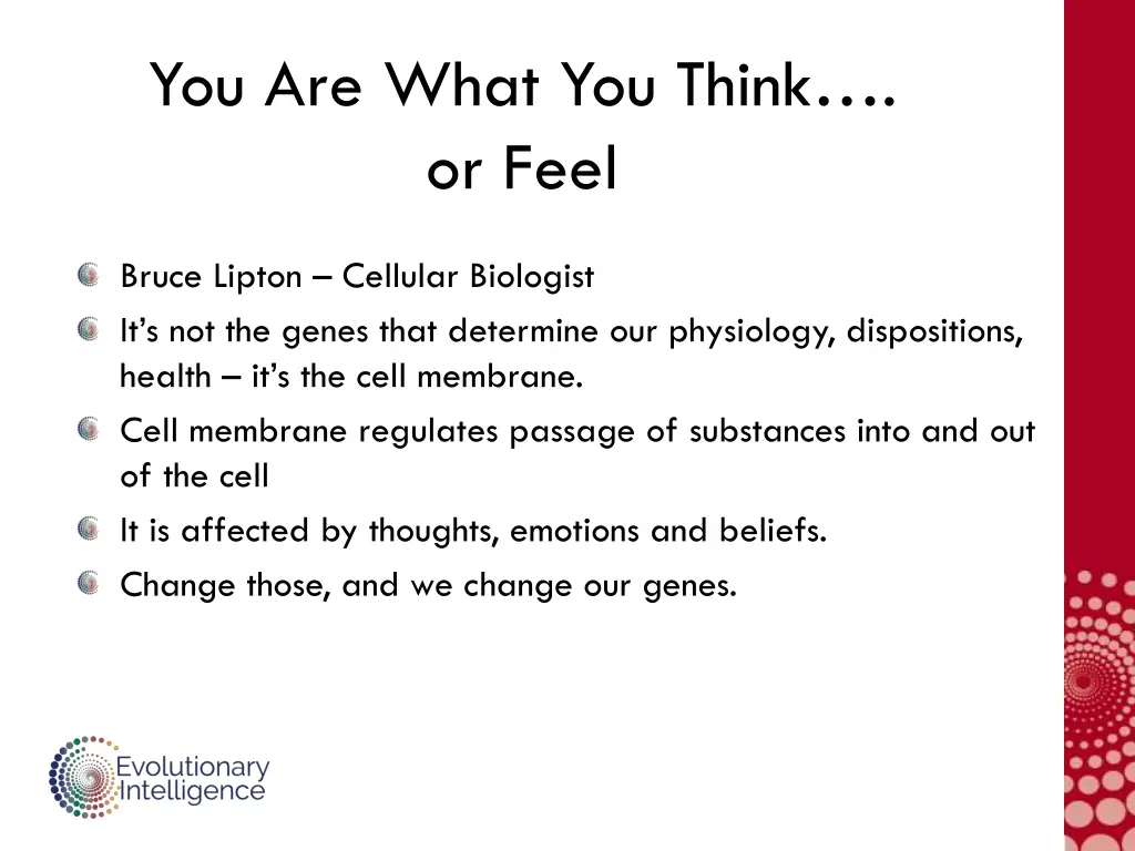 you are what you think or feel