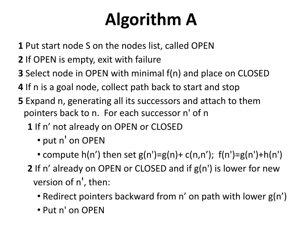 algorithm a 1