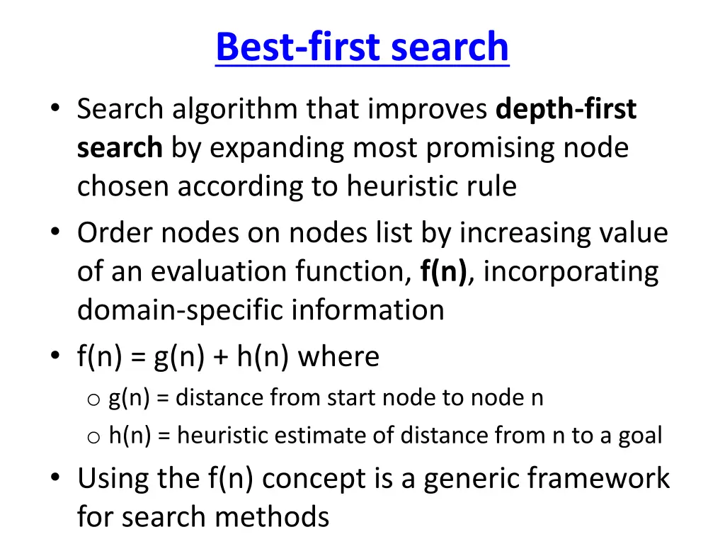 best first search
