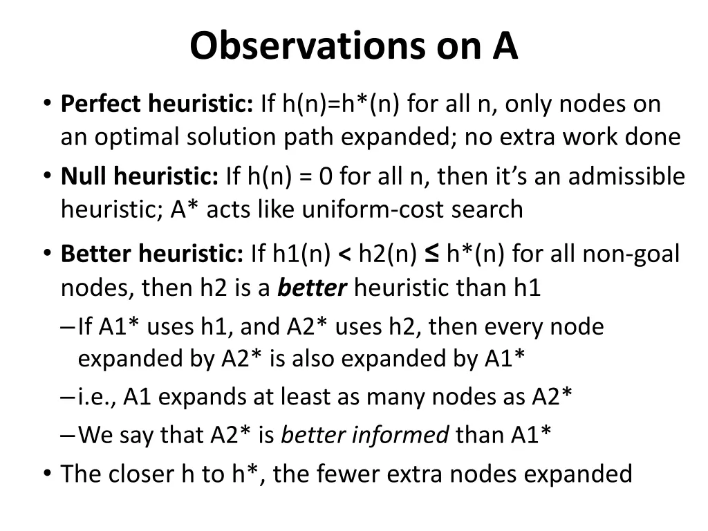 observations on a